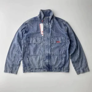 Men's Workwear Washed Denim Jacket Spring Autumn Color Turn-down Collar Coat Detroit Jacket Outdoor Button Down Hunting Jacket